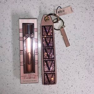 Victoria’s Secret keychain + Bombshell Seduction rollerball perfume
